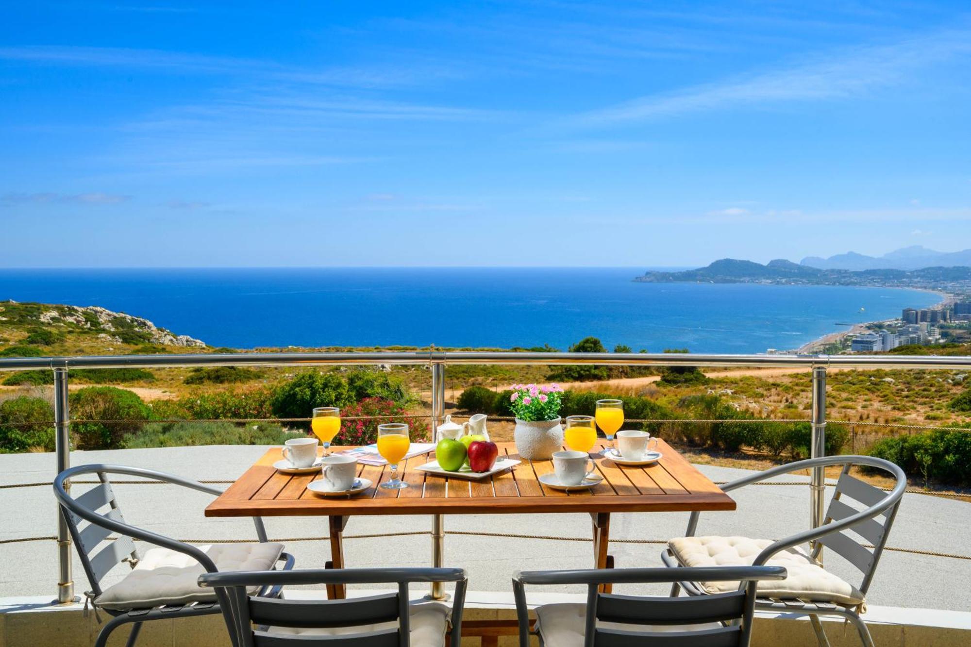 Villa Zafira - Seaview Manor With Heated Pool Kallithéa Eksteriør bilde